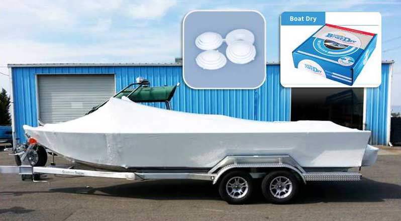 Blue Boat & Storage Shrink Wrap 7 Mil White