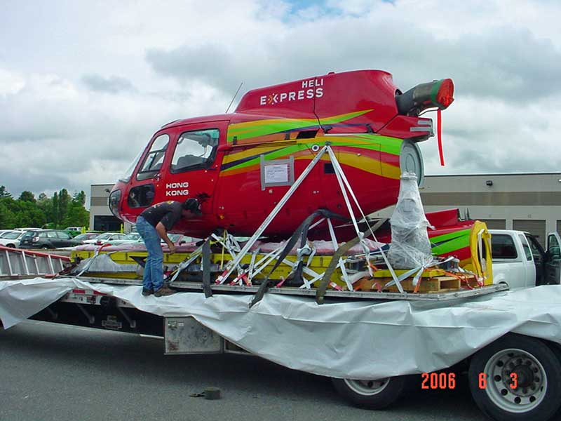 Helicopter Before Heat Shrink Wrap