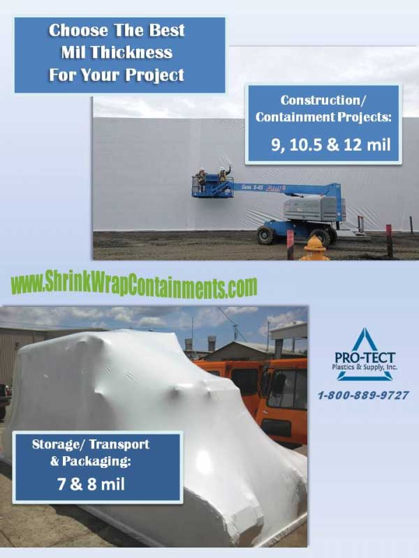 Blue Boat & Storage Shrink Wrap 7 Mil White